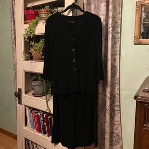West End Petite Black Skirt Set Size PL